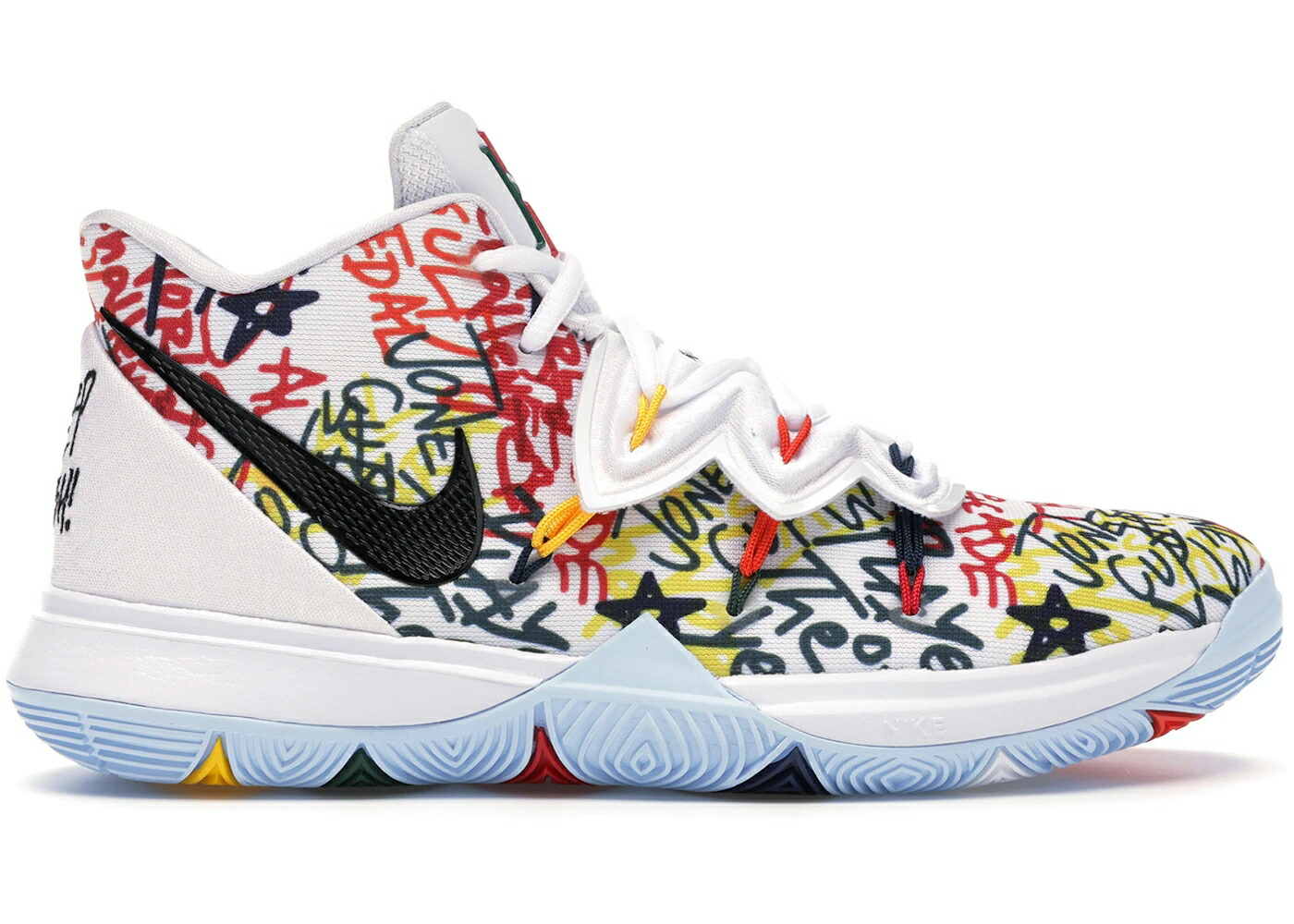 ナイキ カイリー 生新しい 白いこと 白いこと お坊っちゃん キッズ NIKE KYRIE 5 KEEP SUE FRESH BIRD (GS) / WHITE MULTI COLOR もの言う花 マタニティ スニーカー