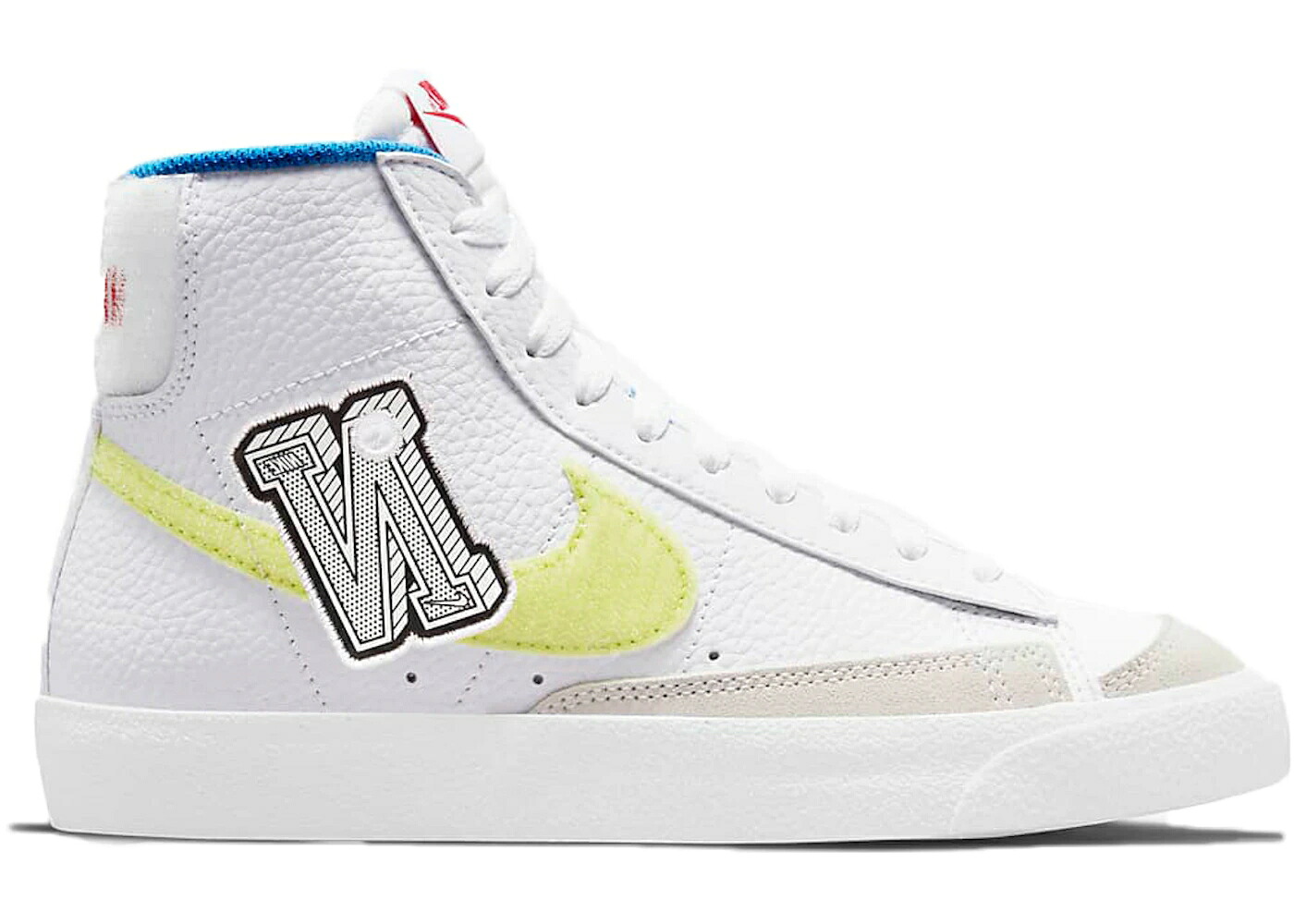 ナイキ ブレイザー ミッド 白いこと 白いこと 御坊っちゃん キッズ NIKE BLAZER MID 77 WHITE LEMON VELCRO (GS) / WHITE LEMON もの言う花 マタニティ スニーカー