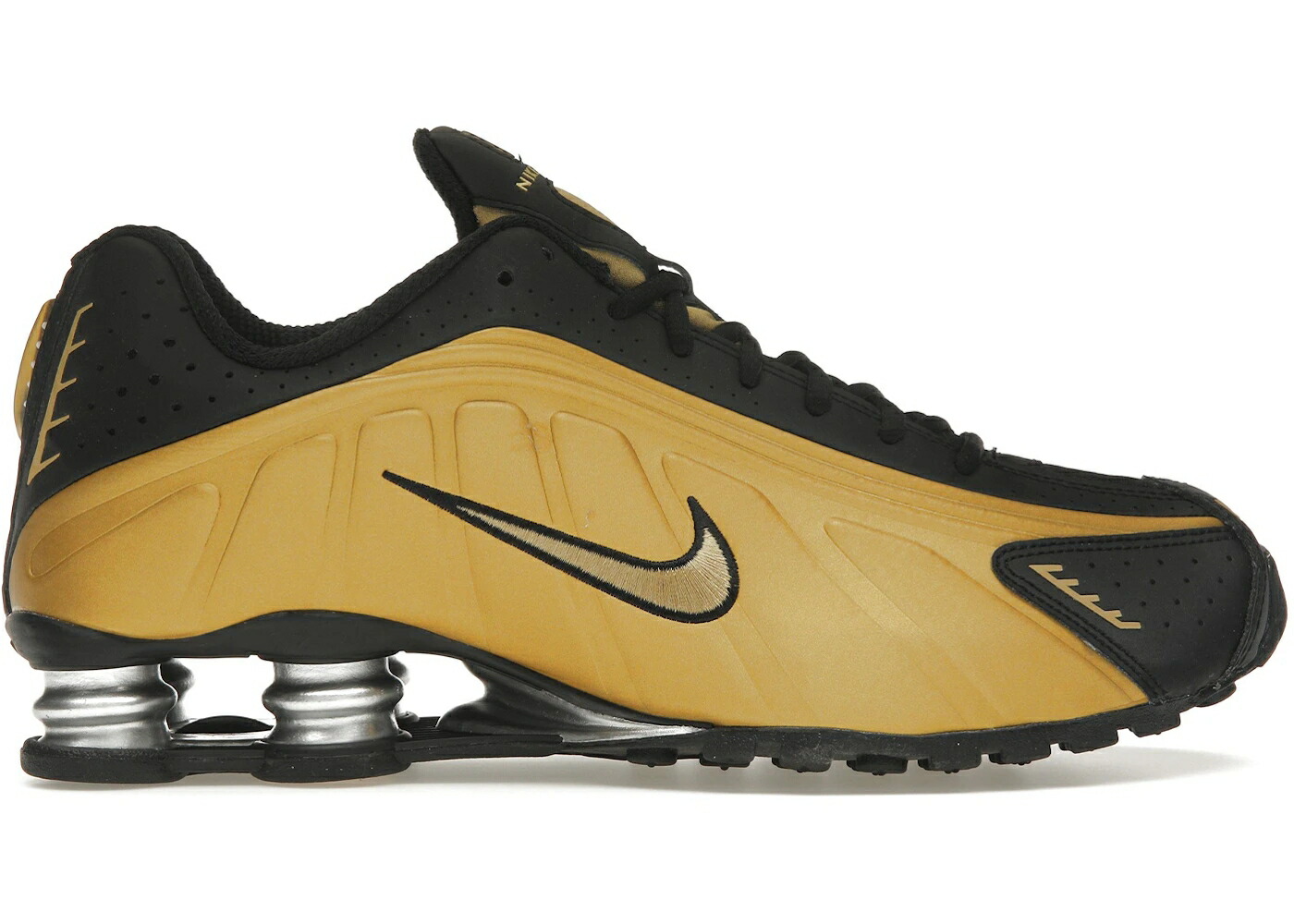 ナイキ ショックス 黒いこと 黒いこと ゴールド WOMEN\u0027S スニーカー レディース NIKE SHOX R4 BLACK METALLIC GOLD (WOMEN\u0027S) / BLACK METALLIC GOLD METALLIC