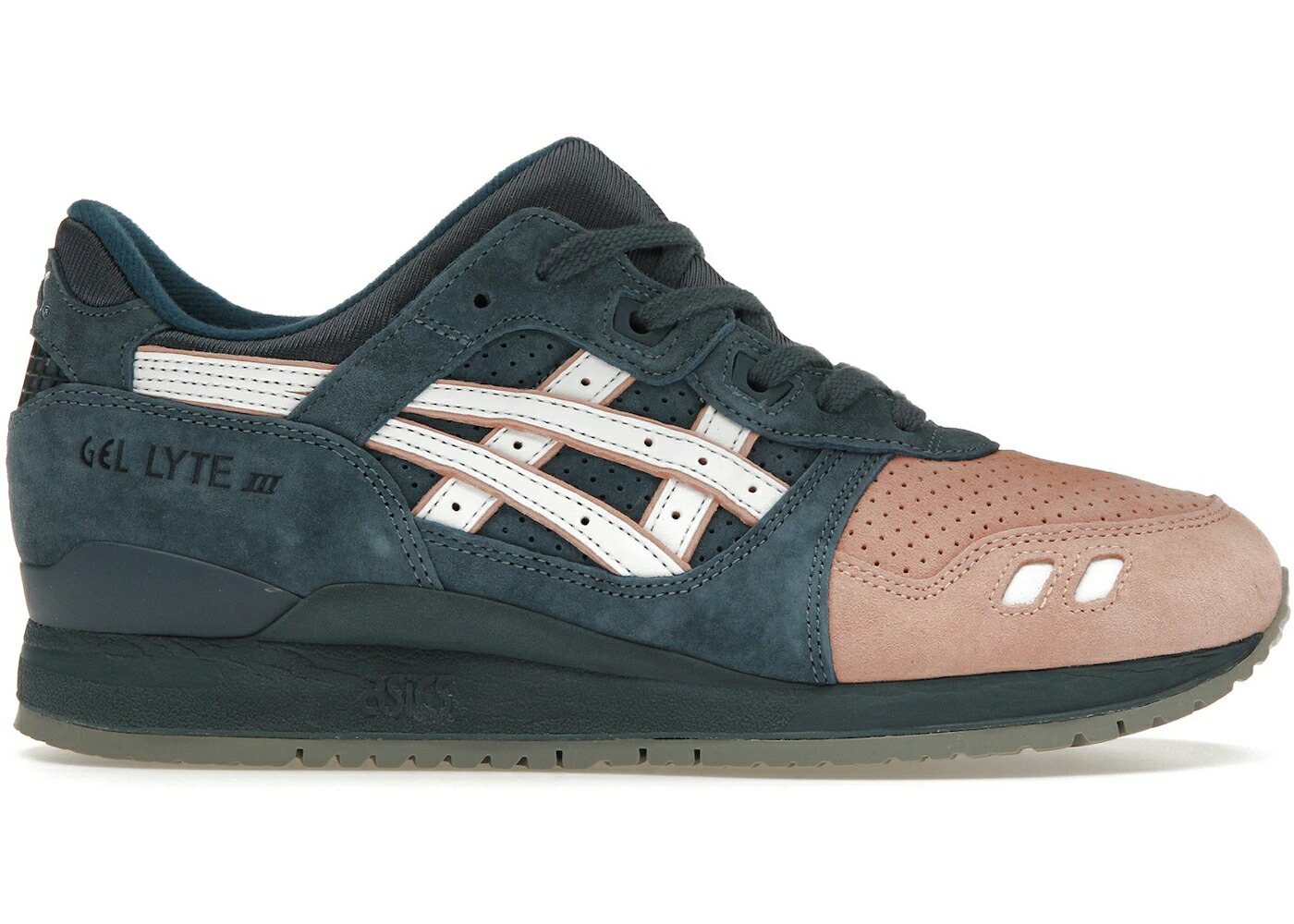 アシックス ゲルライト 紺色 ネイビー 2.0 スニーカー メンズ ASICS GEL-LYTE III RONNIE FIEG SALMON TOE (SPECIAL BOX) / NAVY SALMON