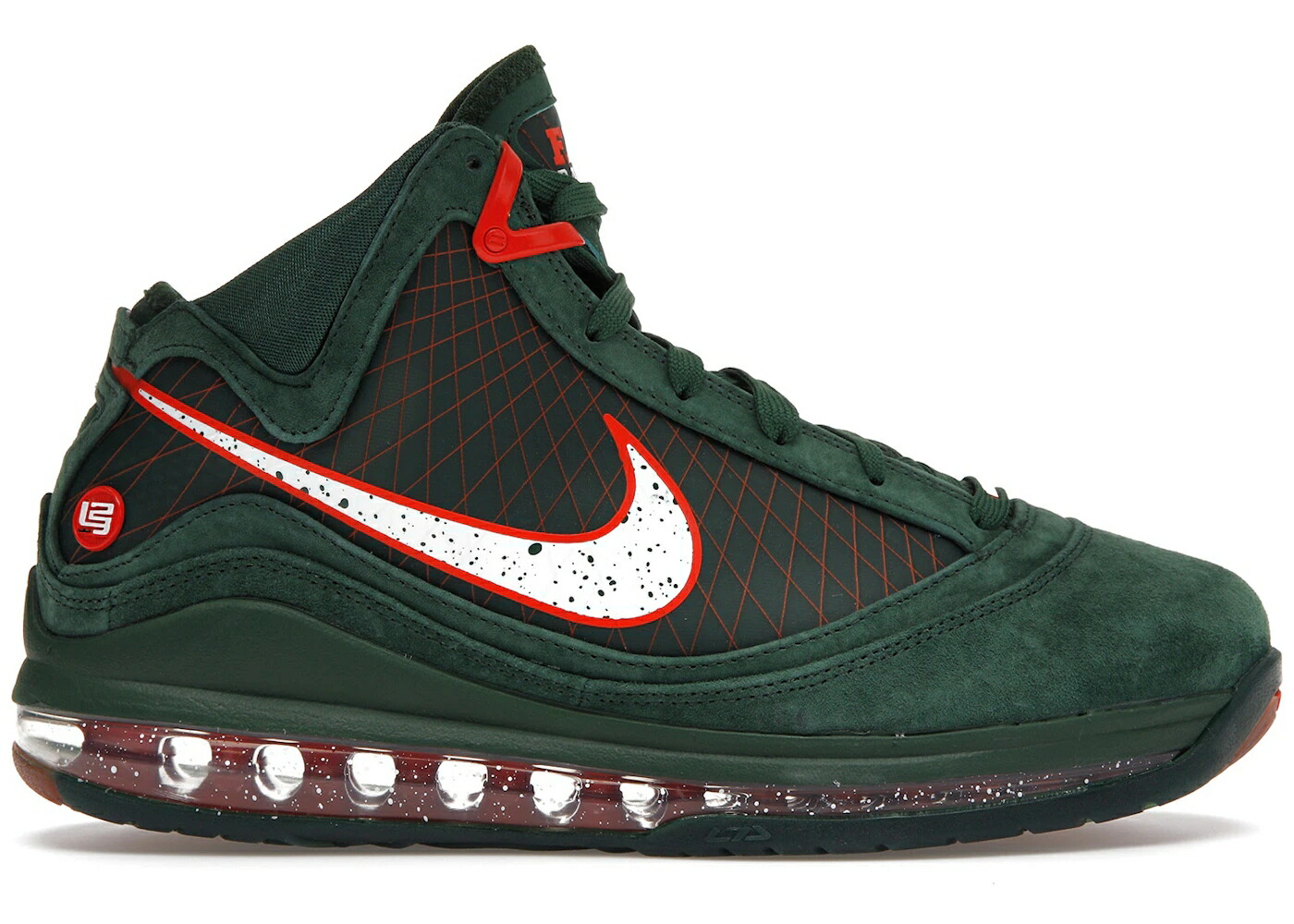 ナイキ レブロン 緑 グリーン 白色 ホワイト チーム 橙 オレンジ スニーカー メンズ NIKE LEBRON 7 FAMU GORGE GREEN / GORGE GREEN WHITE TEAM ORANGE