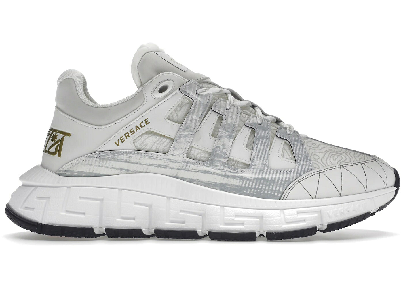 ヴェルサーチェ 白いこと 白いこと 青み 青色 スニーカー メンズ VERSACE TRIGRECA WHITE / WHITE BLUE