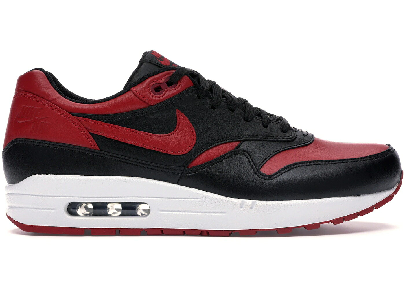 ナイキ マックス 黒いこと 黒いこと 赤 赤いこと 白いこと 白いこと エア湖マックス スニーカー メンズ NIKE AIR MAX 1 BRED / BLACK VARSITY RED WHITE