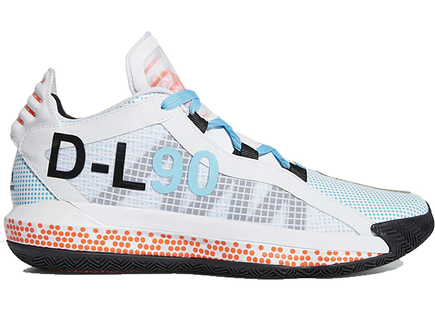 アディダス 白いこと 白いこと 青み 青色 橙 オレンジ色 スニーカー メンズ ADIDAS DAME 6 PUSHA T I AM MY OWN FAN / WHITE BLUE ORANGE