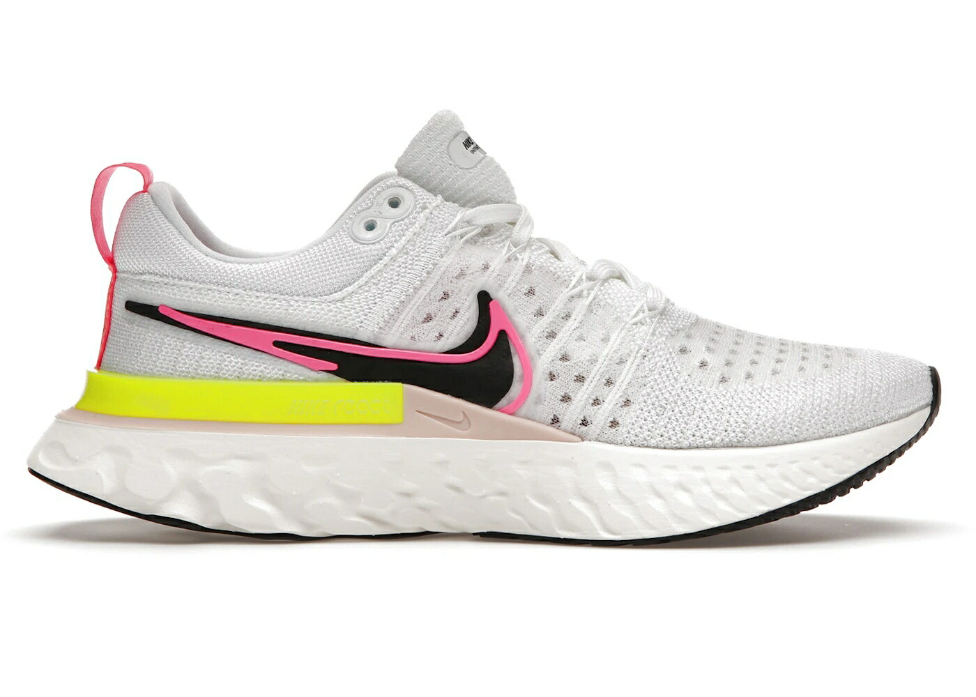 ナイキ リアクト ラン フライニット 白色 ホワイト ピンク ブラスト 黒色 ブラック WOMEN'S スニーカー レディース NIKE REACT INFINITY RUN FLYKNIT 2 RAWDACIOUS (WOMEN'S) / WHITE SAIL PINK BLAST BLACK