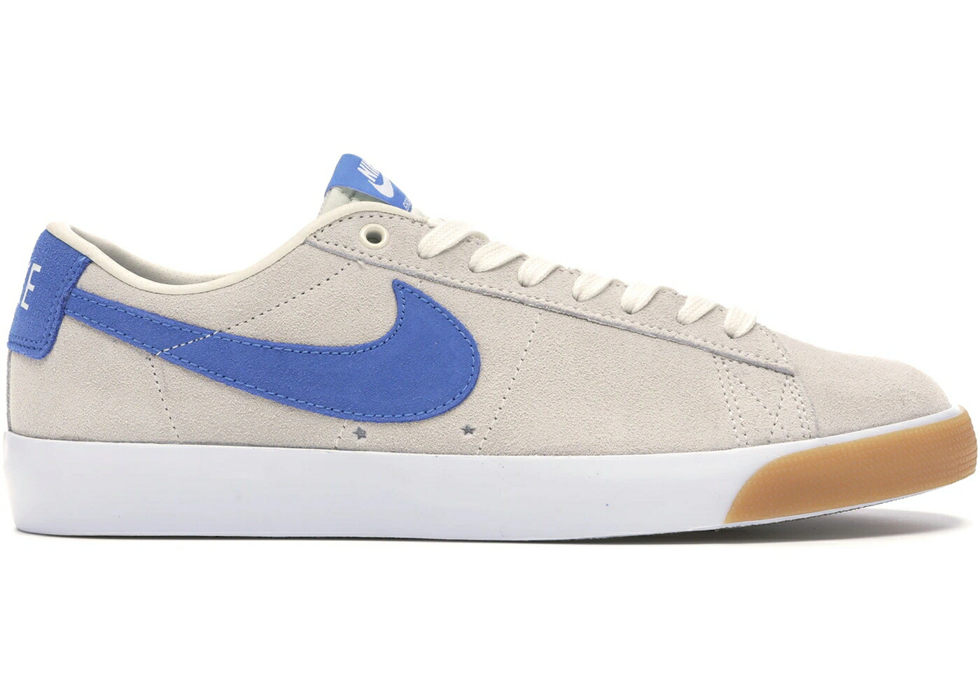 ナイキ エスビー ブレイザー アイボリー パシフィック 青色 ブルー 白色 ホワイト 茶色 ブラウン スニーカー メンズ NIKE SB BLAZER LOW PALE IVORY PACIFIC BLUE / PALE IVORY WHITE GUM LIGHT BROWN｜スニケス