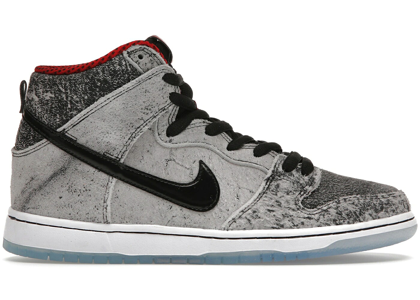 ナイキ エスビー ダンク ハイ 黒色 ブラック 赤 レッド ダンクハイ スニーカー メンズ NIKE SB DUNK HIGH SALT STAIN / BLACK GYM RED BLACK｜スニケス