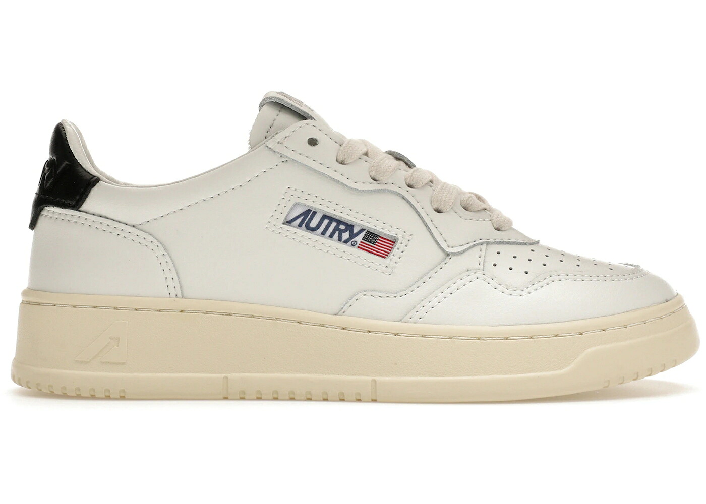 なめし革 白いこと 白いこと 黒いこと 黒いこと WOMEN\u0027S スニーカー レディース AUTRY MEDALIST LEATHER LOW WHITE BLACK TAB (WOMEN\u0027S) / WHITE BLACK レディース靴-靴-スニーカー