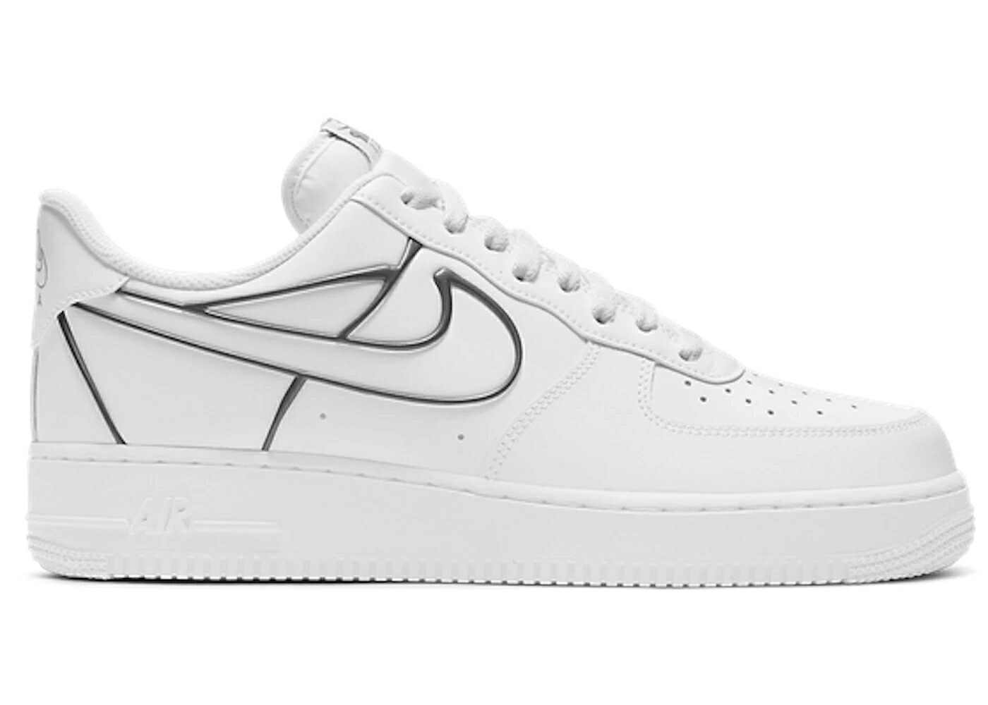 ナイキ 白色 ホワイト エアフォース スニーカー メンズ NIKE AIR FORCE 1 LOW WHITE METALLIC PEWTER / WHITE WHITE METALLIC PEWTER