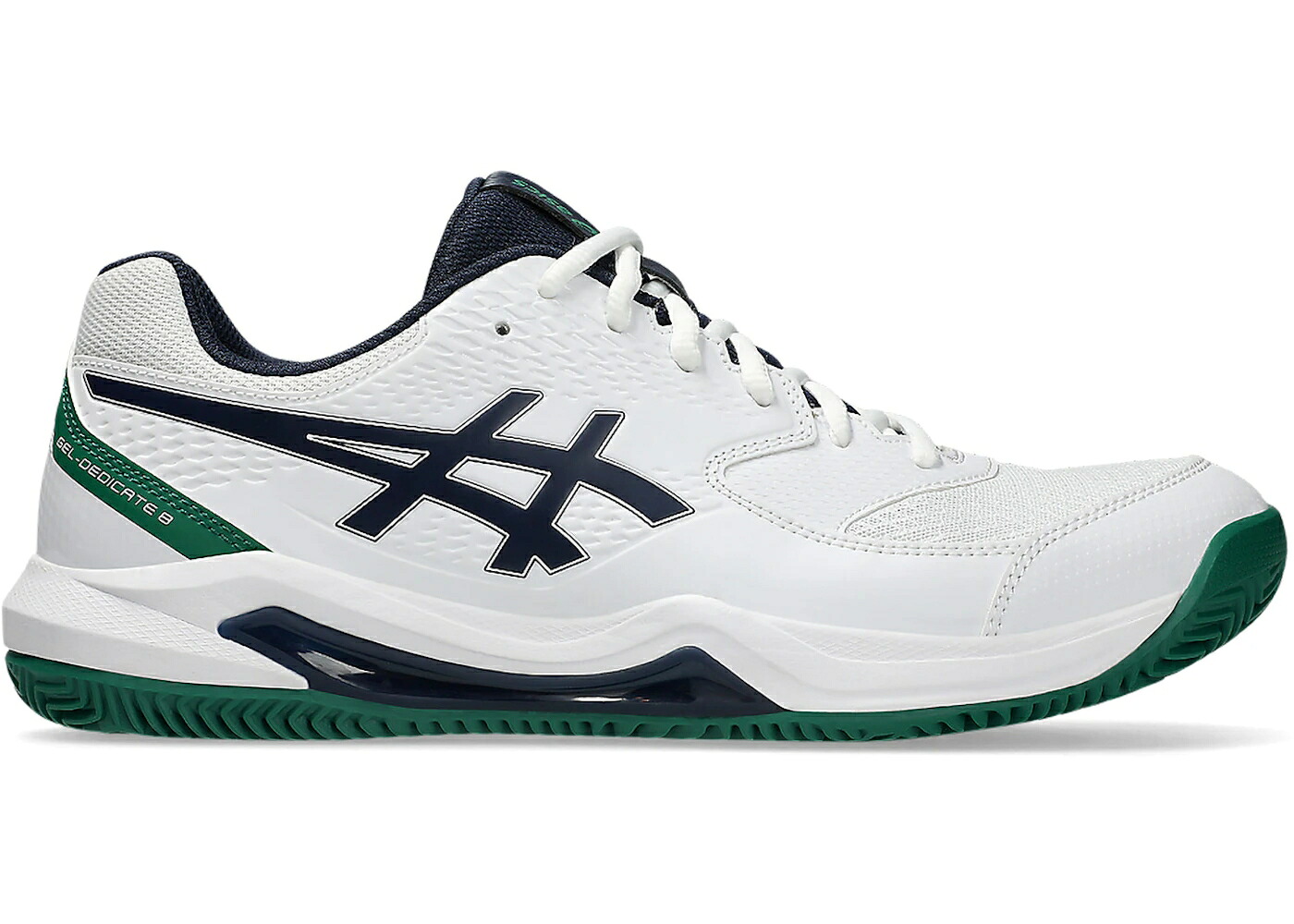 アシックス 白色 ホワイト スニーカー メンズ ASICS GEL-DEDICATE 8 CLAY WHITE MIDNIGHT / WHITE MIDNIGHT|スニケス