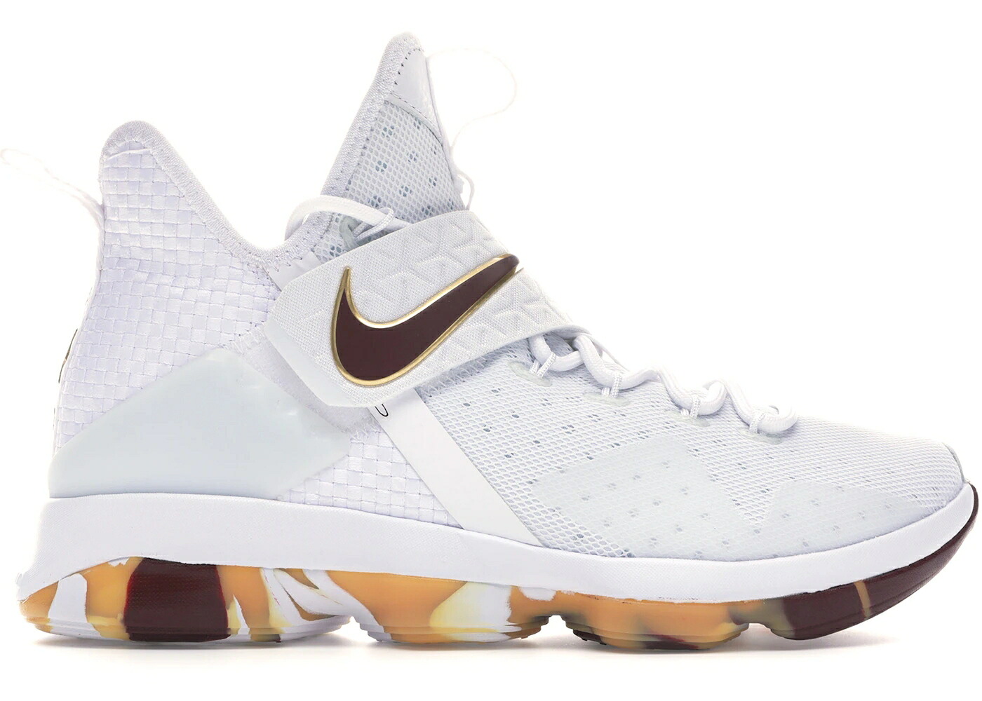 ナイキ レブロン 白色 ホワイト チーム 赤 レッド 茶色 ブラウン スニーカー メンズ NIKE LEBRON 14 WINE / WHITE TEAM RED GUM LIGHT BROWN|スニケス