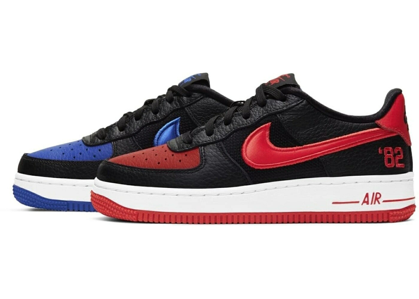 ナイキ 黒いこと 黒いこと 赤 赤いこと 空軍 お坊っちゃん キッズ NIKE AIR FORCE 1 LOW 82 (GS) / BLACK MULTI COLOR CHILE RED もの言う花 マタニティ スニーカー