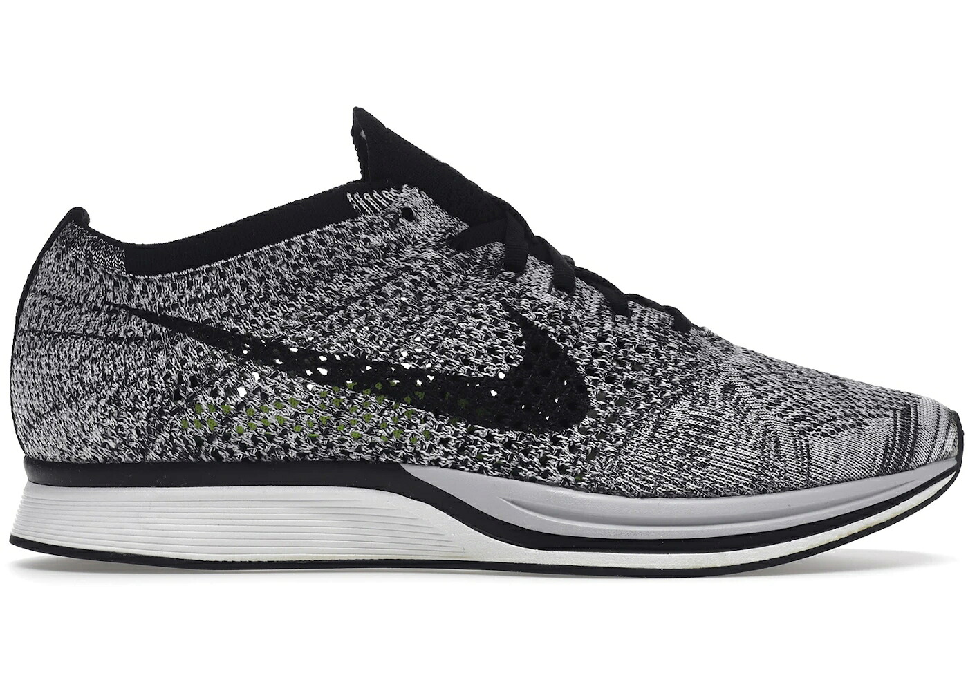 ナイキ 飛球編み物 黒いこと 黒いこと 白いこと 白いこと スニーカー メンズ NIKE FLYKNIT RACER OREO / BLACK WHITE