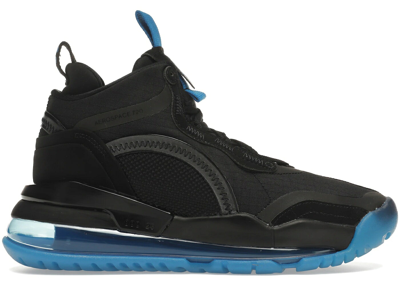 ナイキ ジョーダン エアロスペース 黒色 ブラック 青色 ブルー スニーカー メンズ JORDAN AEROSPACE 720 BLACK BLUE FURY / BLACK BLUE FURY REFLECTIVE｜スニケス