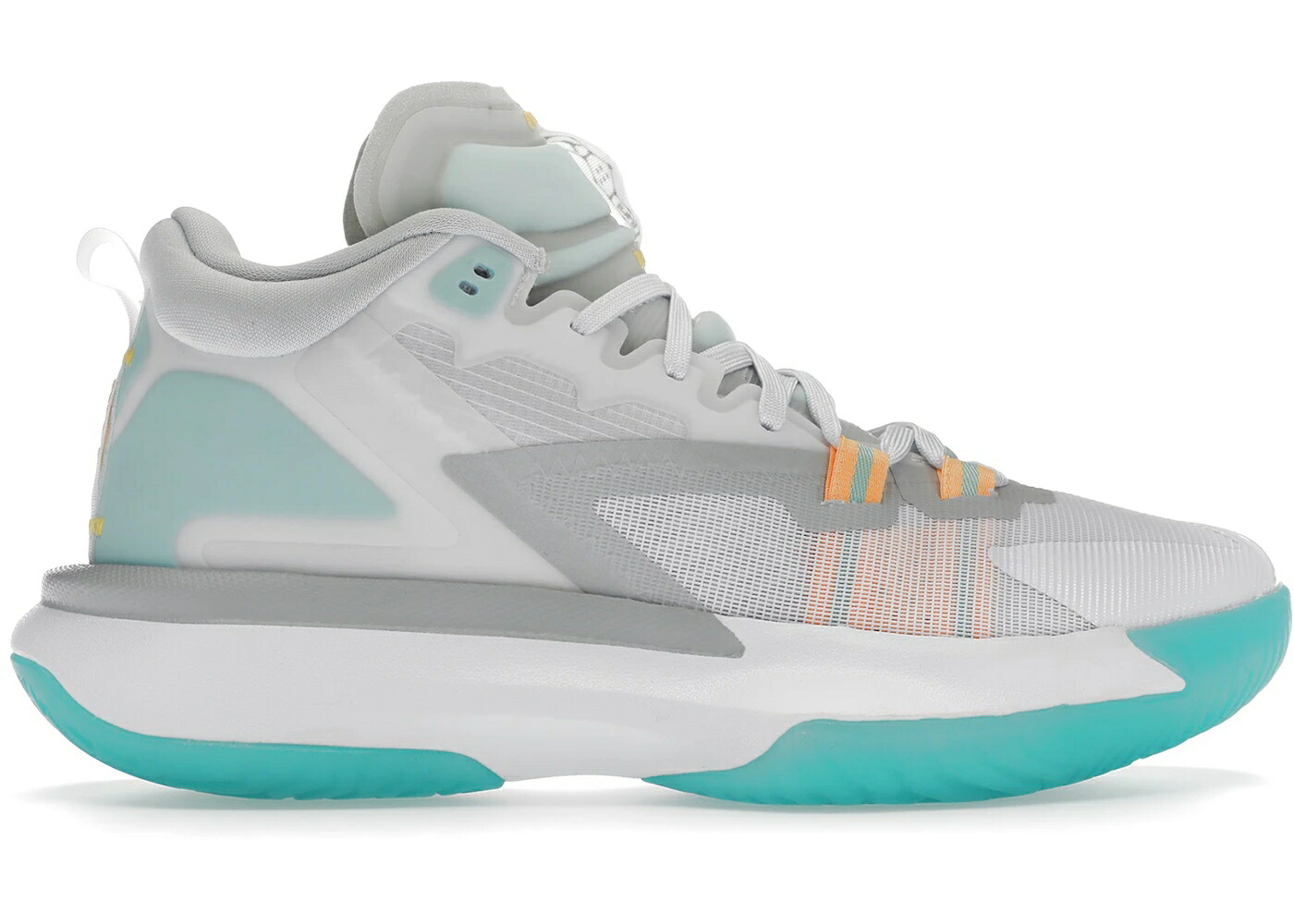 ナイキ ジョーダン 白色 ホワイト ダイナミック レーザー 橙 オレンジ スニーカー メンズ JORDAN ZION 1 WHITE DYNAMIC TURQUOISE / WHITE LASER ORANGE DYNAMIC|スニケス