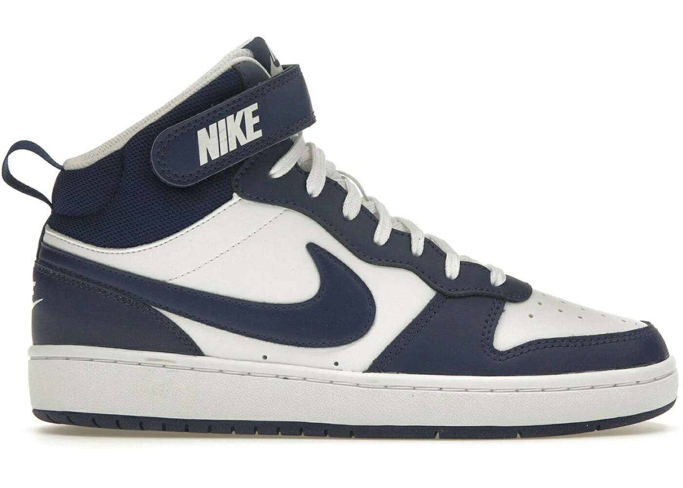 ナイキ コート ミッド 白色 ホワイト 青色 ブルー コートバーロウ ジュニア キッズ NIKE COURT BOROUGH MID 2 WHITE BLUE VOID (GS) / WHITE BLUE VOID SIGNAL BLUE ベビー マタニティ スニーカー