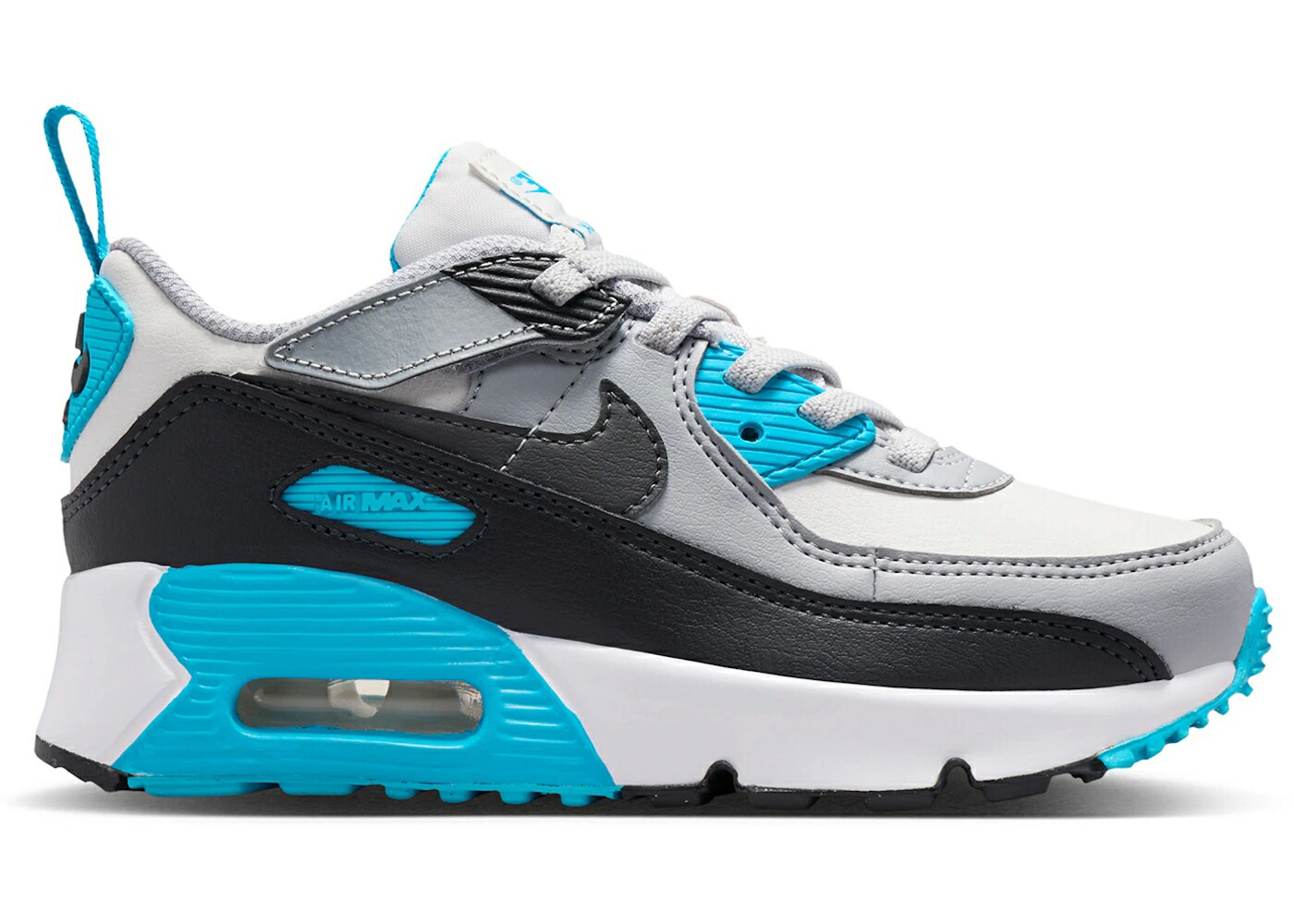 ナイキ マックス プラチナム 青色 ブルー ライトニング エアマックス ジュニア キッズ NIKE AIR MAX 90 EASYON PLATINUM TINT BLUE LIGHTNING (PS) / PLATINUM TINT BLUE LIGHTNING ベビー マタニティ スニーカー