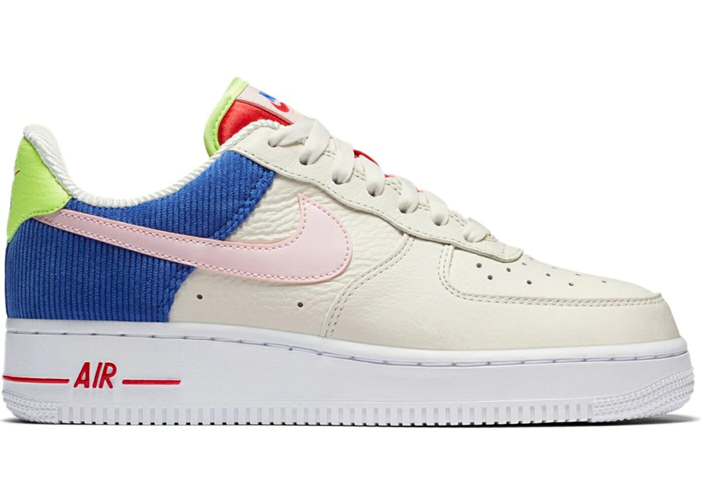ナイキ コール天 サクラ色 青味 青み 空軍 WOMEN\u0027S スニーカー レディース NIKE AIR FORCE 1 LOW CORDUROY (WOMEN\u0027S) / SAIL ARCTIC PINK RACER BLUE