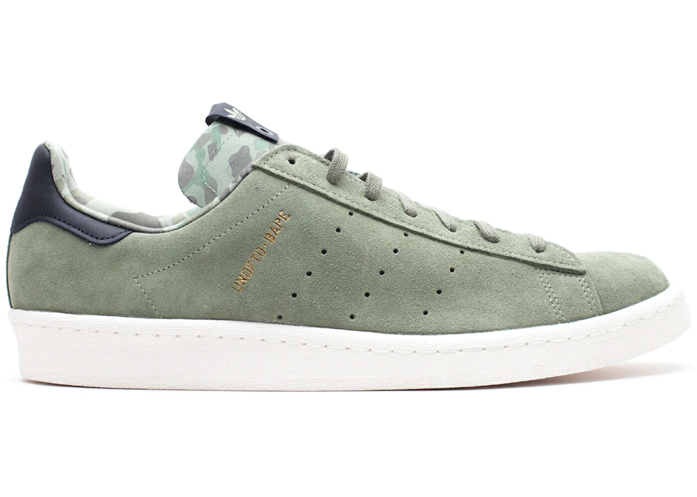 アディダス キャンパス アンディフィーテッド 緑 グリーン スニーカー メンズ ADIDAS CAMPUS 80S UNDEFEATED X BAPE GREEN / SHIOLI SHIOLI CHALK2｜スニケス 56,820円