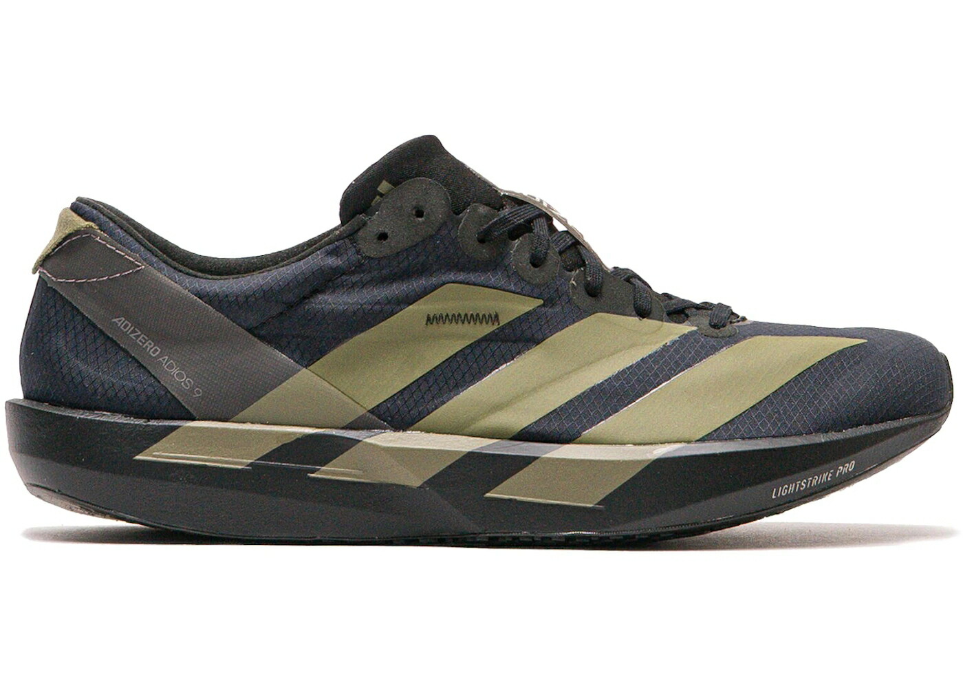 アディダス アディゼロ アディオス 黒いこと 黒いこと オリーブ 中核グループ 濃灰色 スニーカー メンズ ADIDAS ADIZERO ADIOS 9 BLACK FOCUS OLIVE / CORE BLACK FOCUS OLIVE CHARCOAL