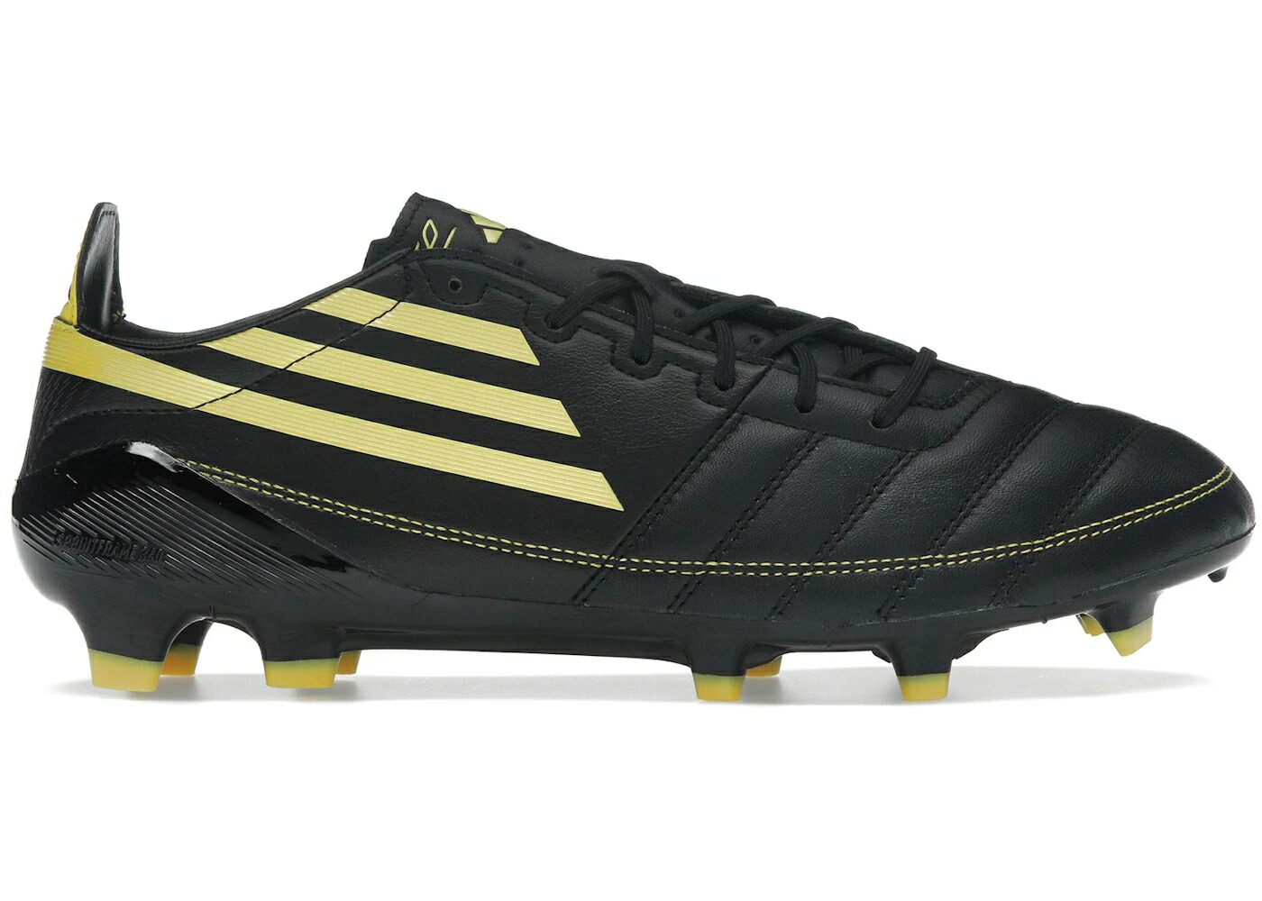 アディダス エリート レザー 黒色 ブラック 黄色 イエロー コア スニーカー メンズ ADIDAS F50 ELITE LEATHER 2010 FG REMAKE PACK BLACK YELLOW / CORE BLACK YELLOW UTILITY YELLOW