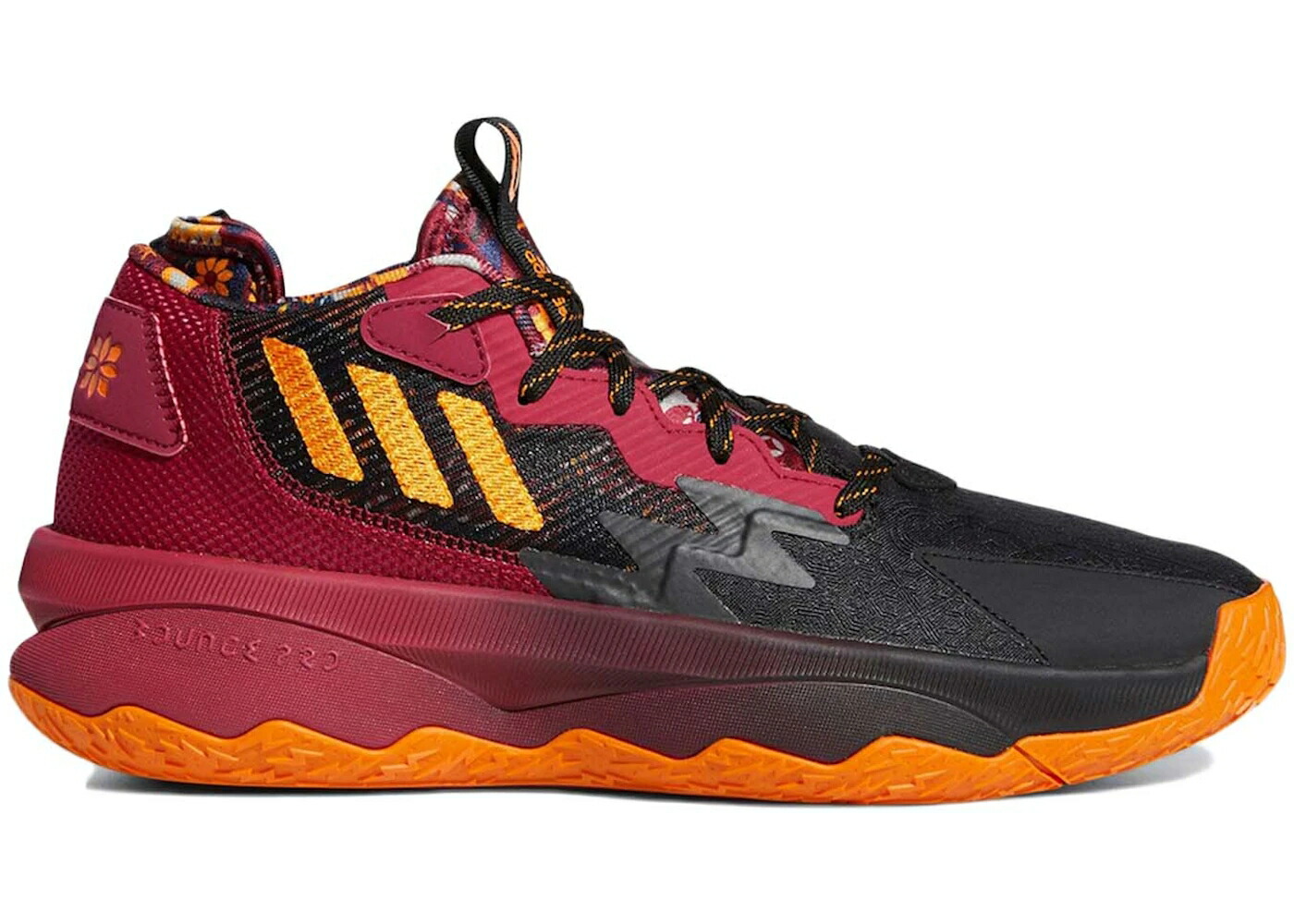 アディダス 黒色 ブラック マルーン ゴールド スニーカー メンズ ADIDAS DAME 8 CHINESE NEW YEAR / BLACK MAROON GOLD