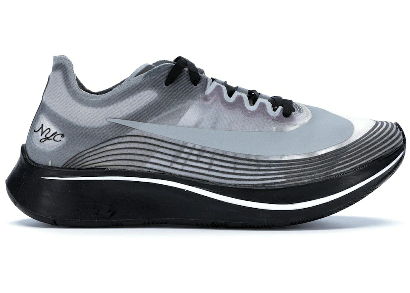 ナイキ 望遠レンズ しろがね色 しろがね色 黒いこと 黒いこと 望遠レンズ飛球 スニーカー メンズ NIKE ZOOM FLY NYC / METALLIC SILVER BLACK