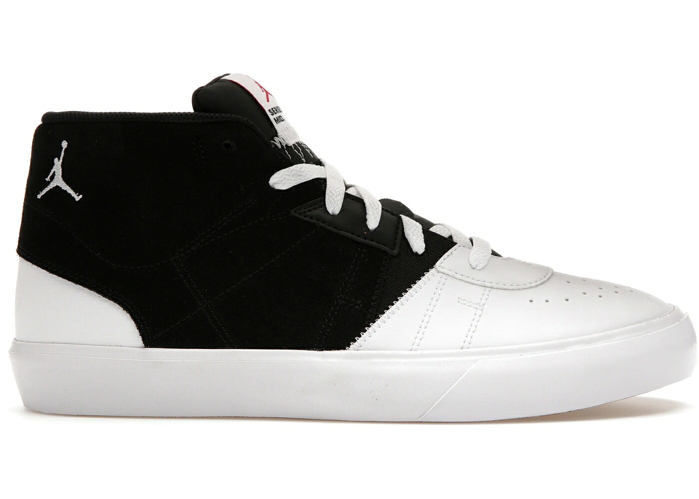 ナイキ ジョーダン シリーズ ミッド 黒色 ブラック 白色 ホワイト 赤 レッド スニーカー メンズ JORDAN SERIES MID BLACK WHITE / BLACK UNIVERSITY RED GUM LIGHT