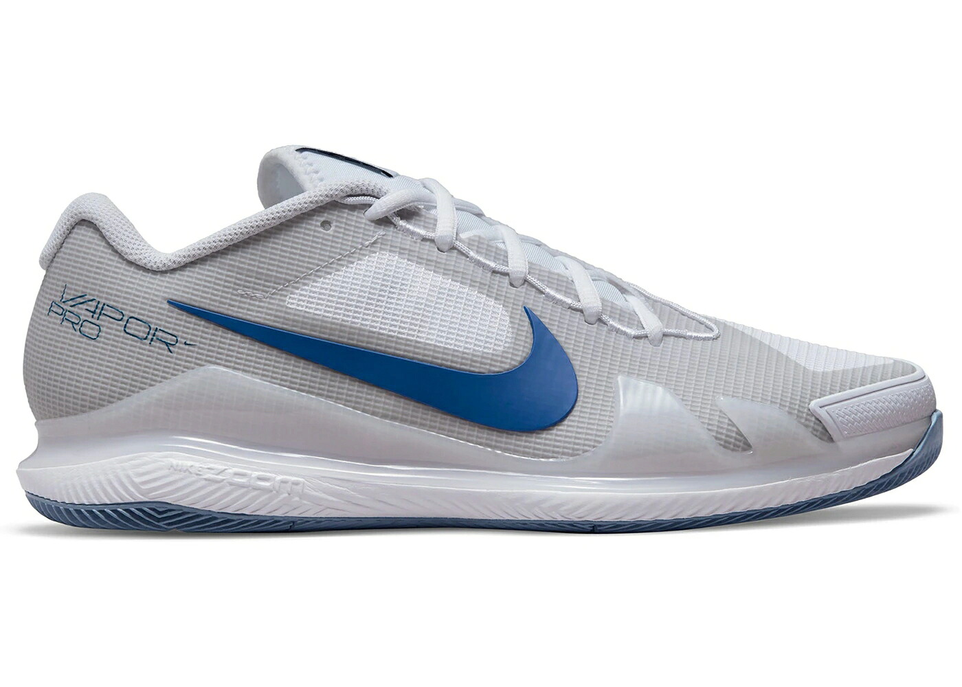 ナイキ ズーム プロ 白色 ホワイト 紺色 ネイビー スニーカー メンズ NIKE ZOOM VAPOR PRO HC WHITE MYSTIC NAVY / WHITE MYSTIC NAVY ASHEN SLATE