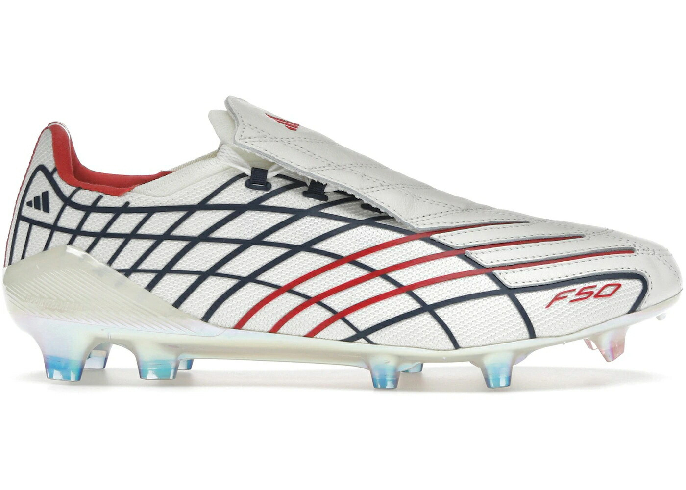 アディダス 細蟹 エリート 白いこと 白いこと 赤 赤いこと 藍色 インディゴ スニーカー メンズ ADIDAS F50 SPIDER ELITE FG UNISPORT 30TH ANNIVERSARY / OFF WHITE VIVID RED INDIGO