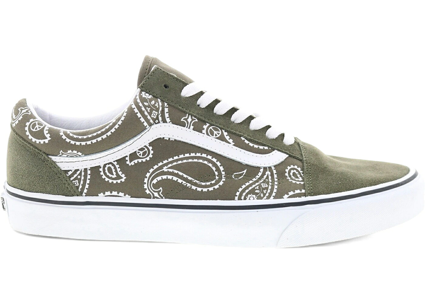 ヴァンズ バンズ 白色 ホワイト オールドスクール スニーカー メンズ VANS OLD SKOOL PEACE PAISLEY GRAPE LEAF / GRAPE LEAF TRUE WHITE