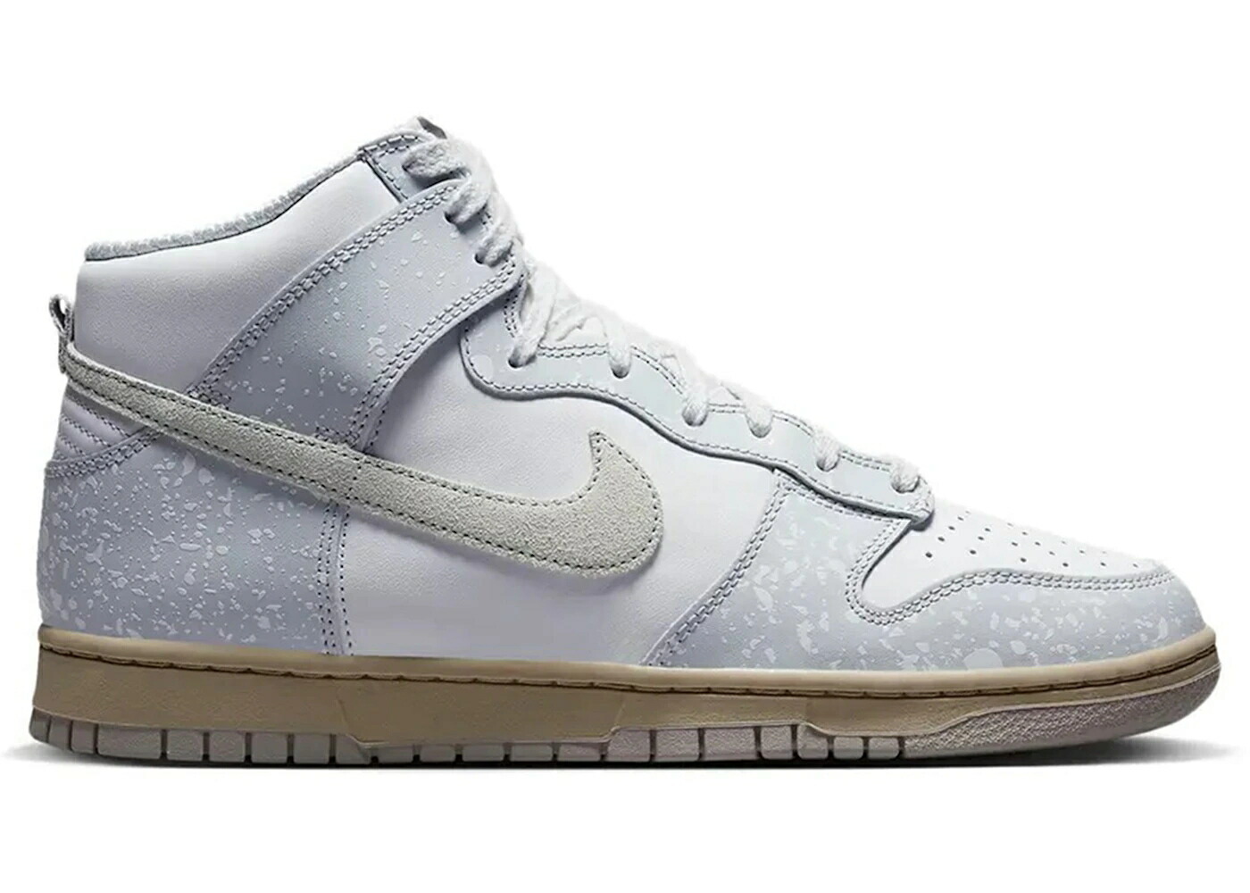 ナイキ ダンク ハイ 白色 ホワイト ピュア プラチナム 砂色 サンド ダンクハイ スニーカー メンズ NIKE DUNK HIGH SPRAY PAINT WHITE PURE PLATINUM / WHITE LIGHT IRON ORE SAND DRIFT