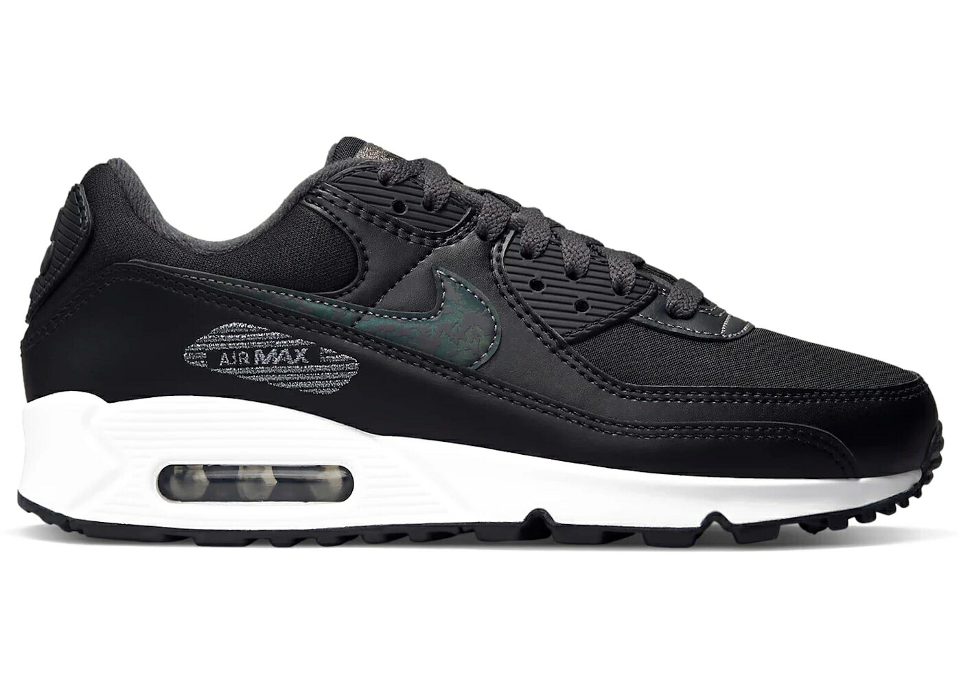ナイキ マックス 黒色 ブラック 銀色 シルバー 白色 ホワイト エアマックス WOMEN'S スニーカー レディース NIKE AIR MAX 90 BLACK METALLIC SILVER (WOMEN'S) / BLACK SUMMIT WHITE BLACK