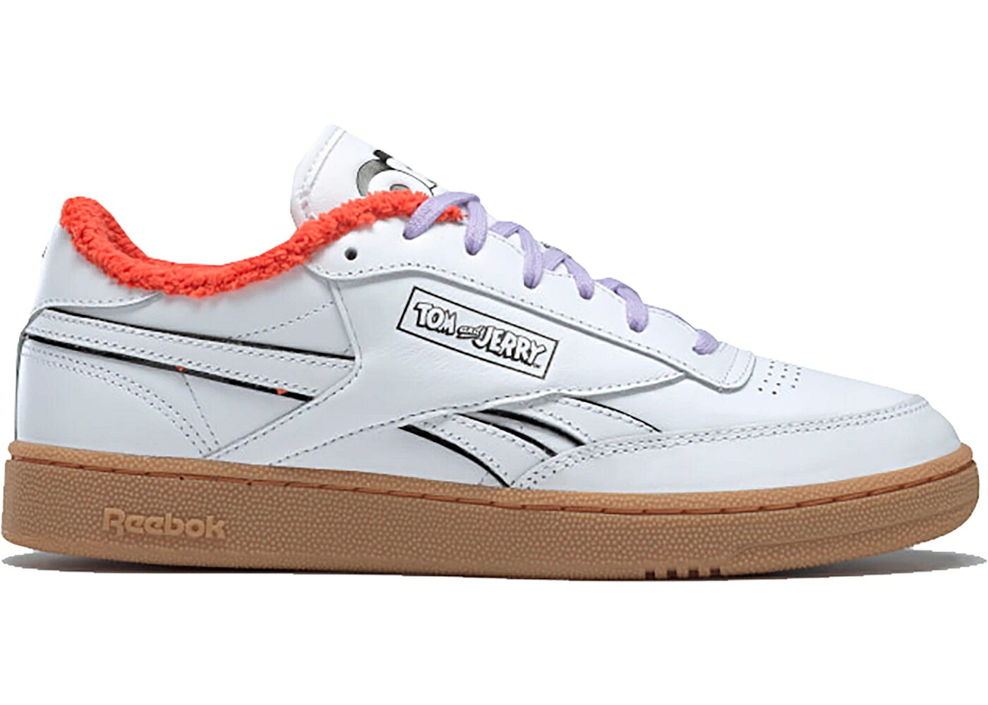 リーボック 野球クラブ 白いこと 白いこと 天然ゴム 黒いこと 黒いこと スニーカー メンズ REEBOK CLUB C REVENGE TOM AND JERRY / WHITE REEBOK RUBBER GUM 01 BLACK