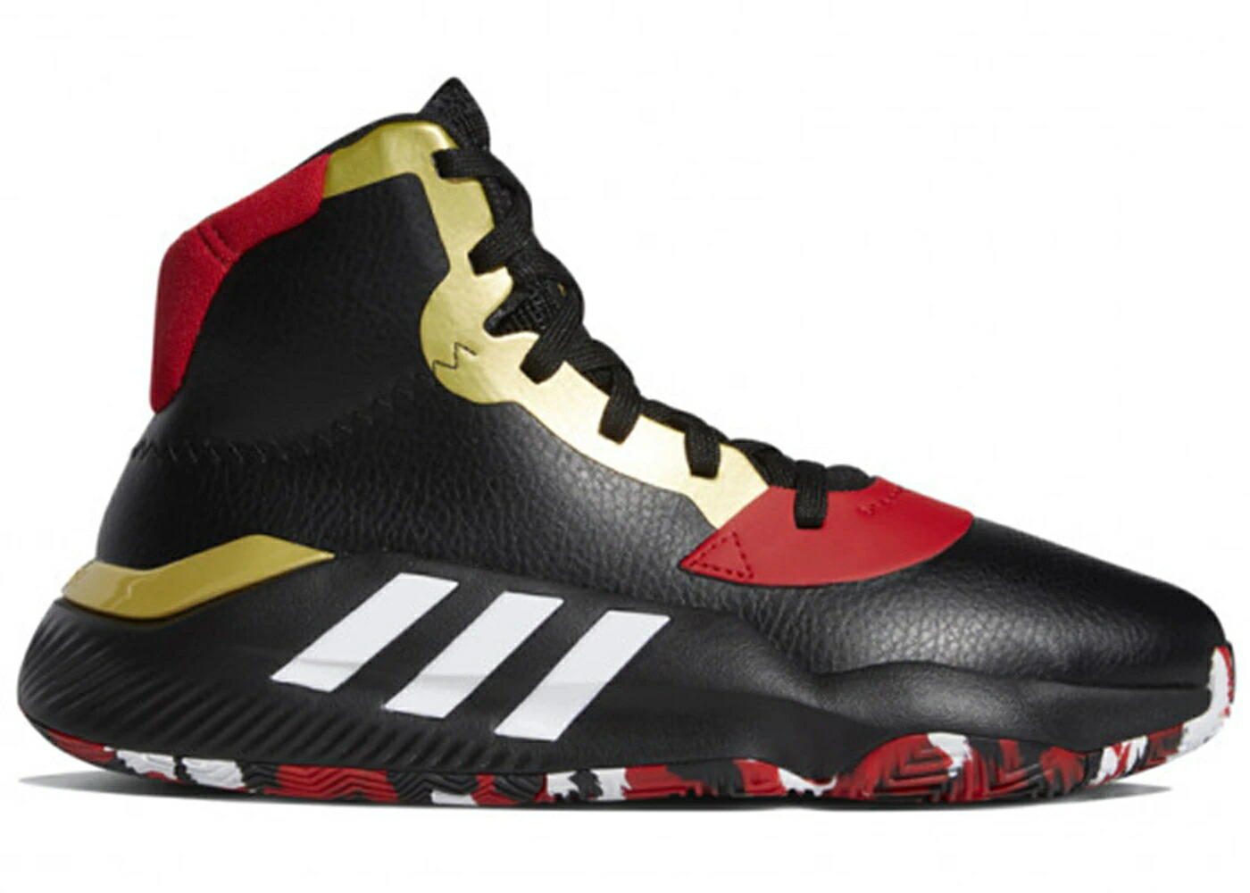 アディダス プロ バウンス 黒色 ブラック ゴールド コア 白色 ホワイト プロバウンス スニーカー メンズ ADIDAS PRO BOUNCE 2019 BLACK SCARLET GOLD / CORE BLACK CLOUD WHITE SCARLET