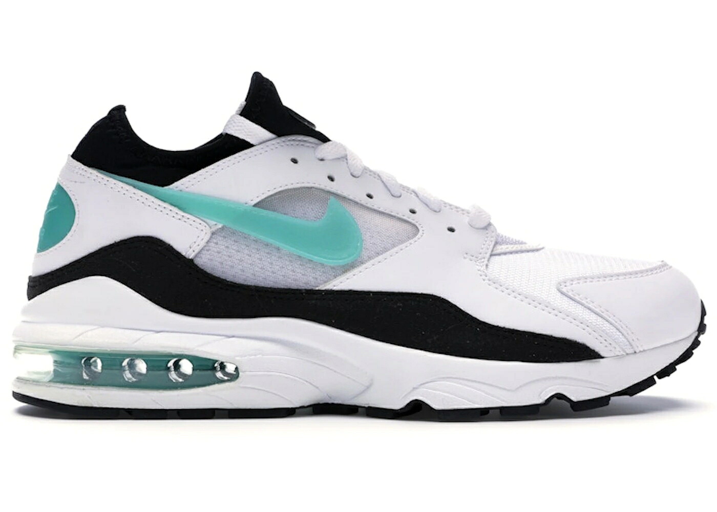 ナイキ マックス 白色 ホワイト 黒色 ブラック エアマックス スニーカー メンズ NIKE AIR MAX 93 MENTHOL (2018) / WHITE SPORT TURQUOISE BLACK|スニケス