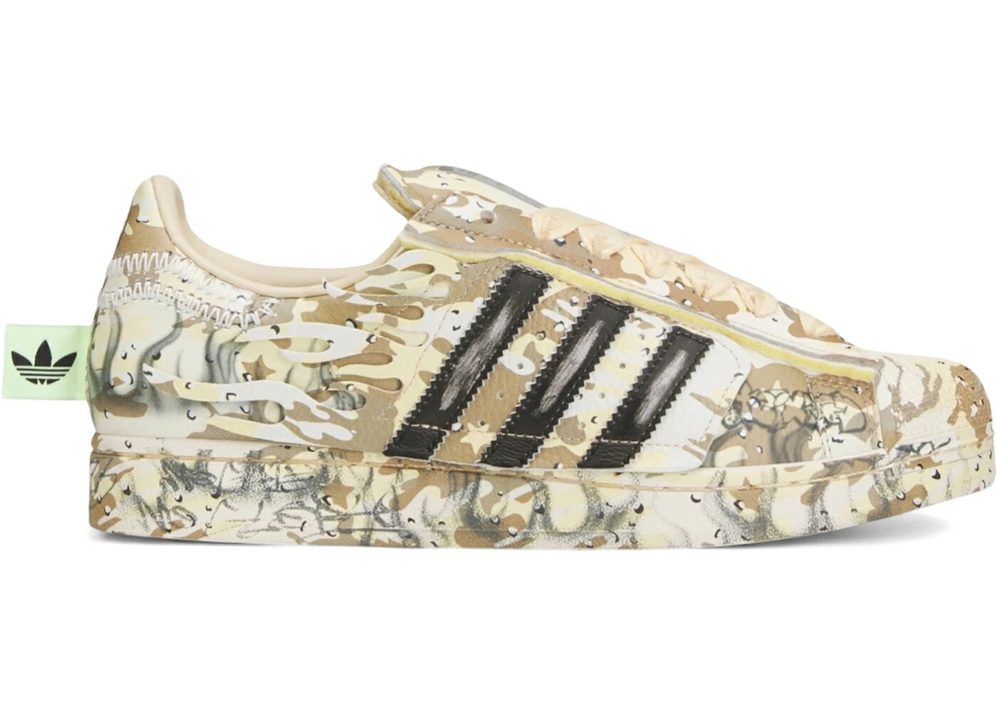 アディダス はやりっ子 間鴨柄 ウォーム 中核グループ 黒いこと 黒いこと スニーカー メンズ ADIDAS SUPERSTAR HELLSTAR DESERT CAMO / WARM SANDSTONE CORE BLACK