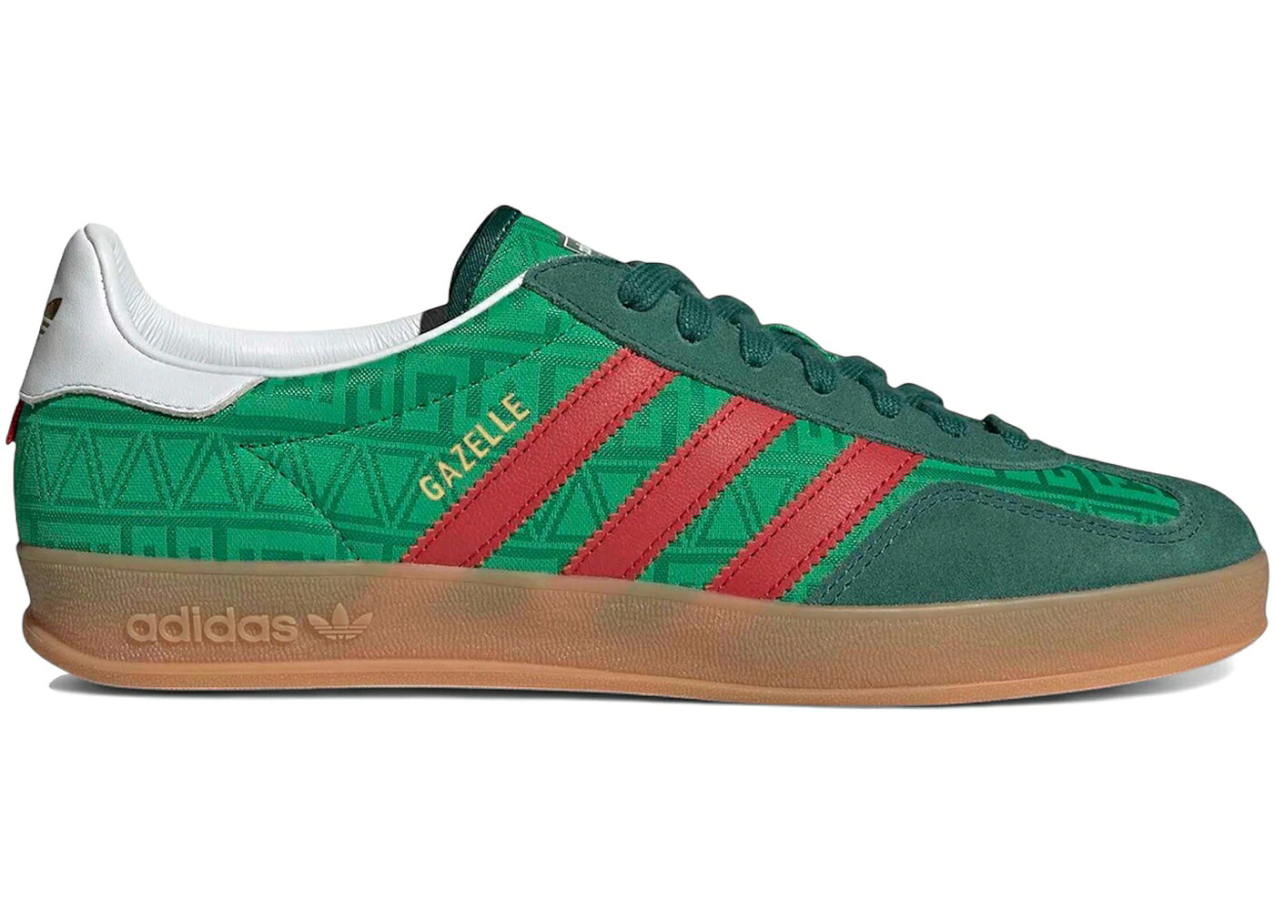 アディダス ガゼル メキシコ合衆国 緑 緑であること スニーカー メンズ ADIDAS GAZELLE INDOOR BRINGBACK PACK MEXICO / GREEN BETTER SCARLET COLLEGIATE