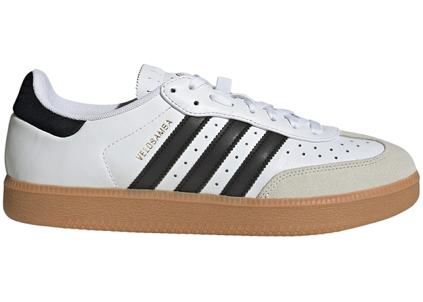 アディダス なめし革 白いこと 白いこと 黒いこと 黒いこと ゴールド 中核グループ スニーカー メンズ ADIDAS VELOSAMBA LEATHER WHITE BLACK GOLD METALLIC / CLOUD WHITE CORE BLACK GOLD