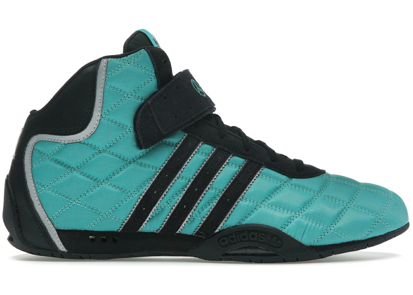 アディダス チーム ラッシュ コア 黒色 ブラック 銀色 シルバー スニーカー メンズ ADIDAS ADI RACER HI MERCEDES-AMG PETRONAS FORMULA ONE TEAM SEMI MINT RUSH / SEMI MINT RUSH CORE BLACK SILVER|スニケス