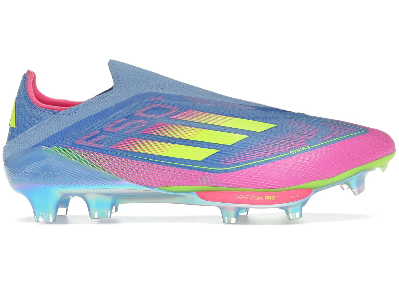アディダス 白星 青み 青色 核融合反応 F50+ スニーカー メンズ ADIDAS LACELESS FG CELESTIAL VICTORY PACK / BLUE FUSION LUCID LEMON LUCID