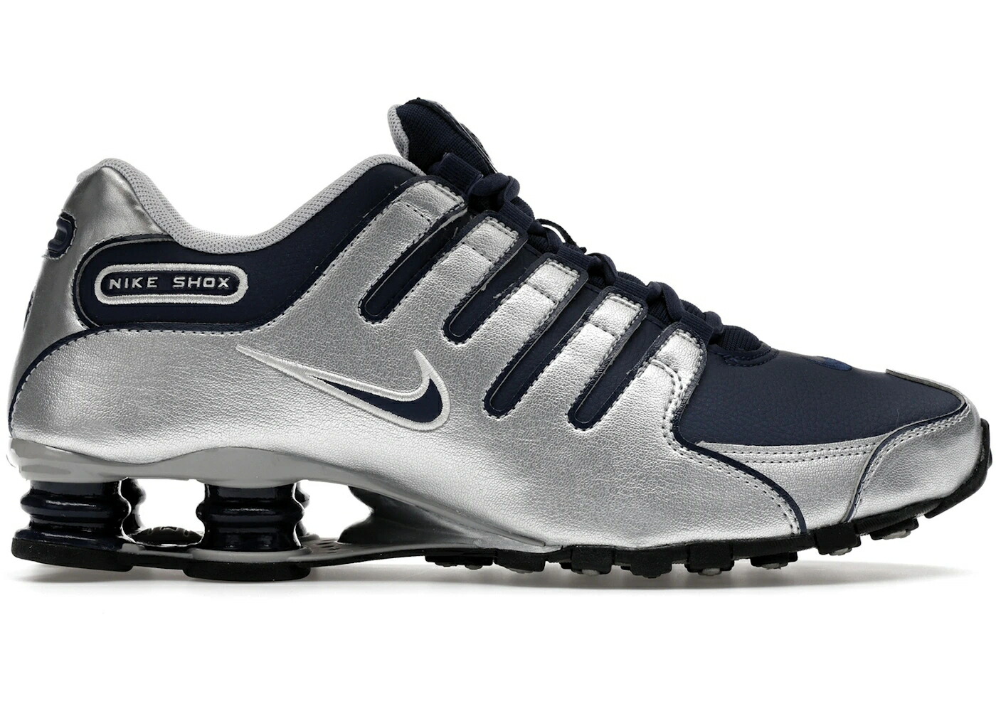 ナイキ ショックス 紺色 ネイビー 銀色 シルバー スニーカー メンズ NIKE SHOX NZ MIDNIGHT NAVY METALLIC SILVER / MIDNIGHT NAVY METALLIC SILVER