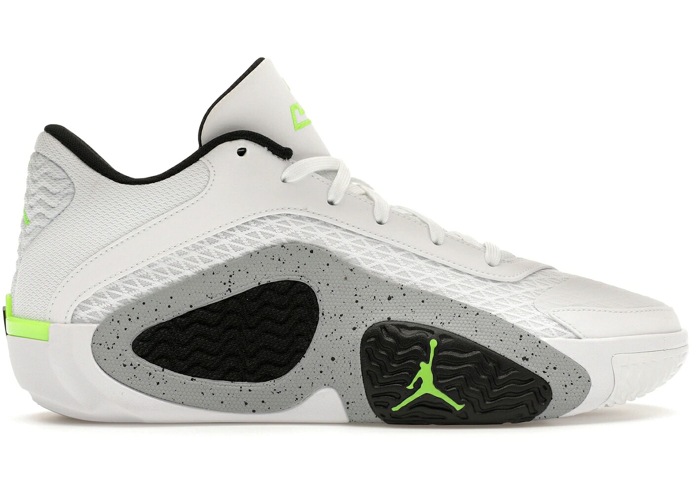 ナイキ ジョーダン 白色 ホワイト 緑 グリーン 黒色 ブラック スニーカー メンズ JORDAN TATUM 2 NEON / WHITE ELECTRIC GREEN BLACK WOLF