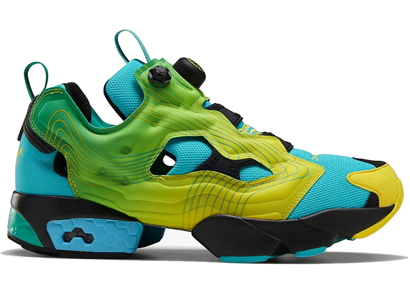 リーボック 黄味がかった 黄色 インスタポンプフューリー スニーカー メンズ REEBOK INSTAPUMP FURY CHROMAT EMERALD / EMERALD ALERT YELLOW GLACIER