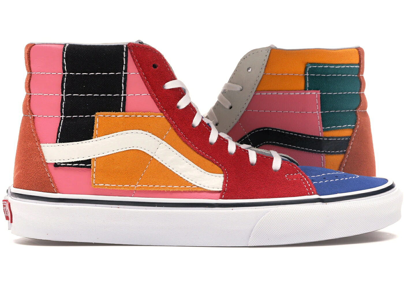 ヴァンズ バンズ 滑る御機嫌 白いこと 白いこと スニーカー メンズ VANS SK8-HI PATCHWORK / MULTI TRUE WHITE