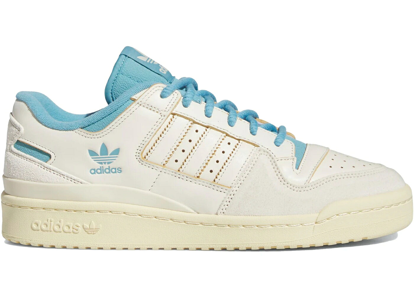 アディダス フォーラム 白色 ホワイト 青色 ブルー クリーム スニーカー メンズ ADIDAS FORUM 84 LOW CL OFF WHITE PRELOVED BLUE / OFF WHITE CREAM WHITE PRELOVED