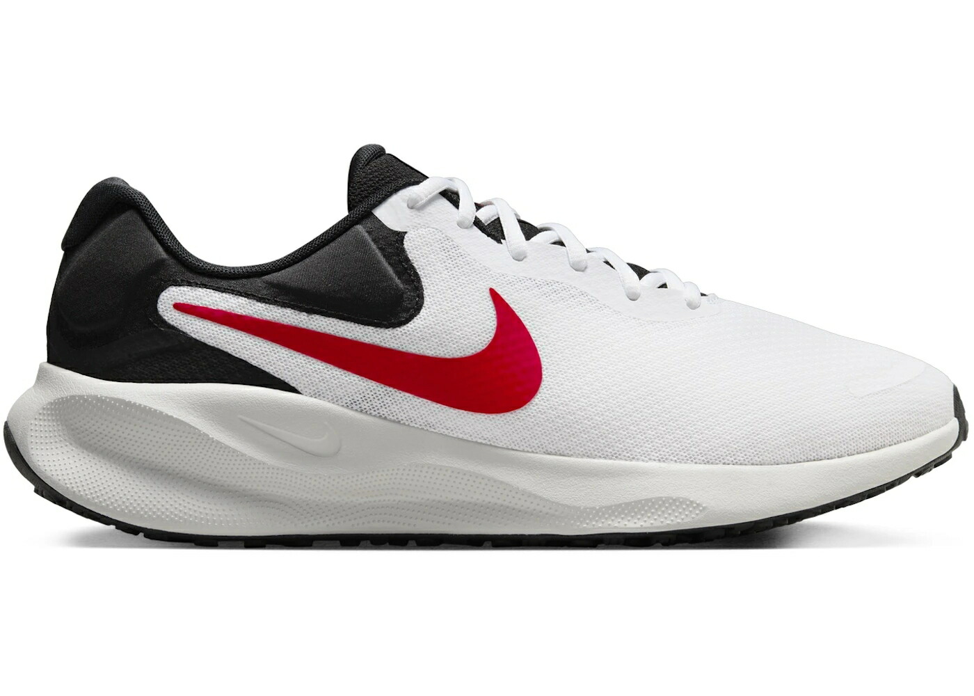 ナイキ レボリューション 白色 ホワイト 黒色 ブラック ファイア 赤 レッド スニーカー メンズ NIKE REVOLUTION 7 WHITE BLACK PHOTON DUST FIRE RED / WHITE BLACK PHOTON DUST FIRE RED