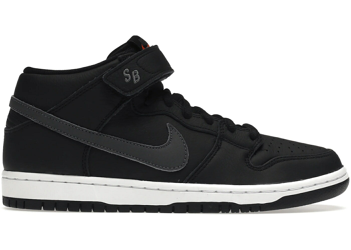 ナイキ エスビー ダンク ミッド 橙 オレンジ 黒色 ブラック 灰色 グレー 白色 ホワイト スニーカー メンズ NIKE SB DUNK MID ISO ORANGE LABEL BLACK DARK GREY / BLACK DARK GREY BLACK WHITE