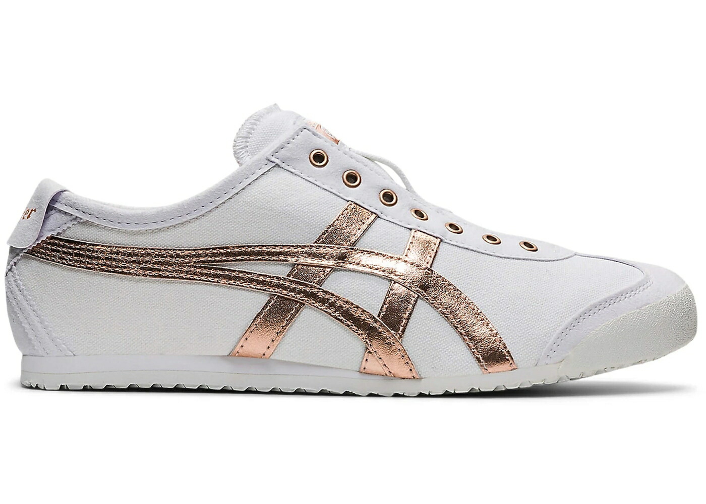 アシックス メキシコ合衆国 スリッポン 白いこと 白いこと サクラ色 ゴールド オニツカタイガー スニーカー メンズ ASICS ONITSUKA TIGER MEXICO 66 SLIP-ON WHITE ROSE GOLD / WHITE ROSE GOLD