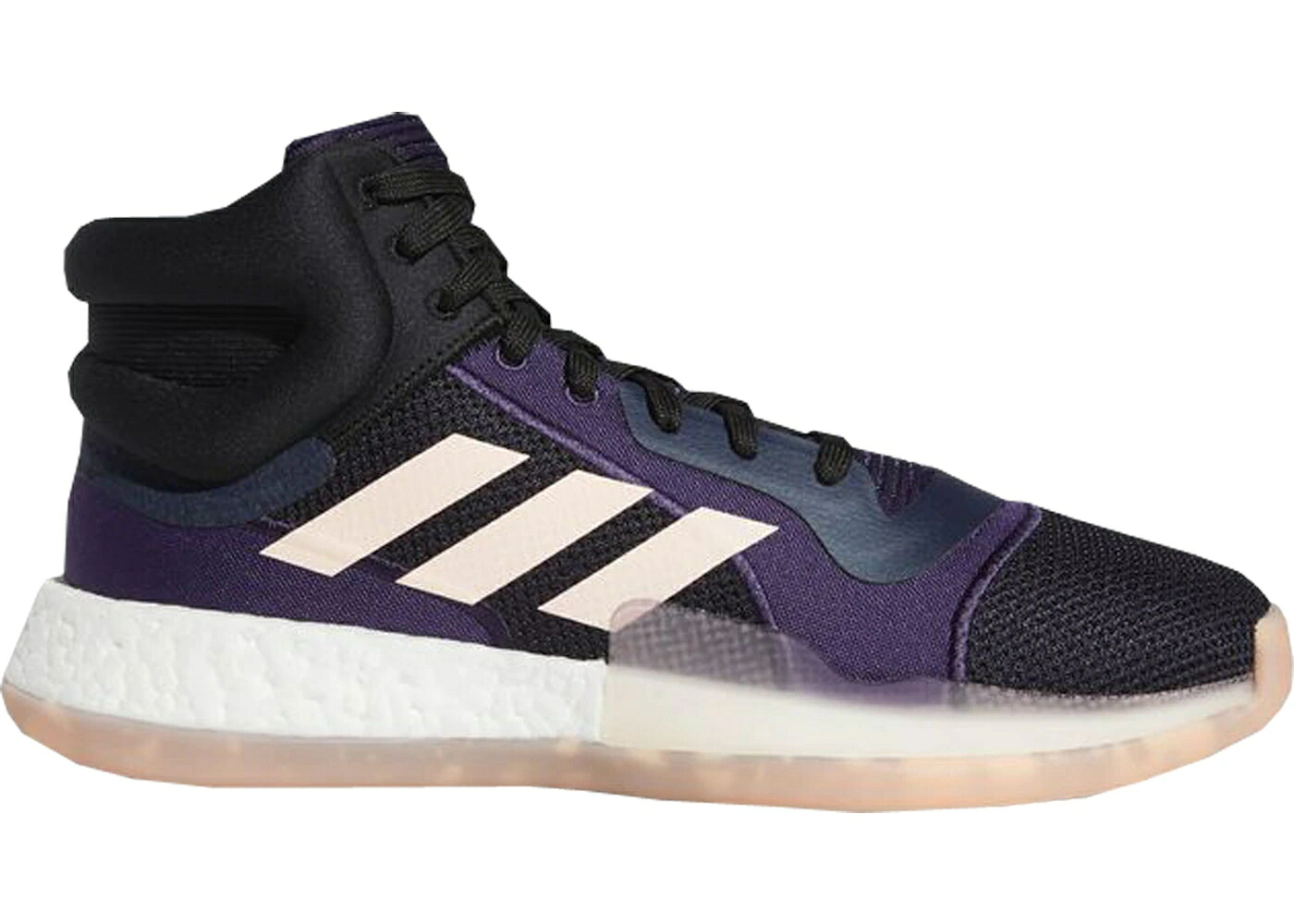アディダス ブースト 黒色 ブラック 紫 パープル ピンク スニーカー メンズ ADIDAS MARQUEE BOOST BLACK PURPLE PINK / BLACK PURPLE PINK